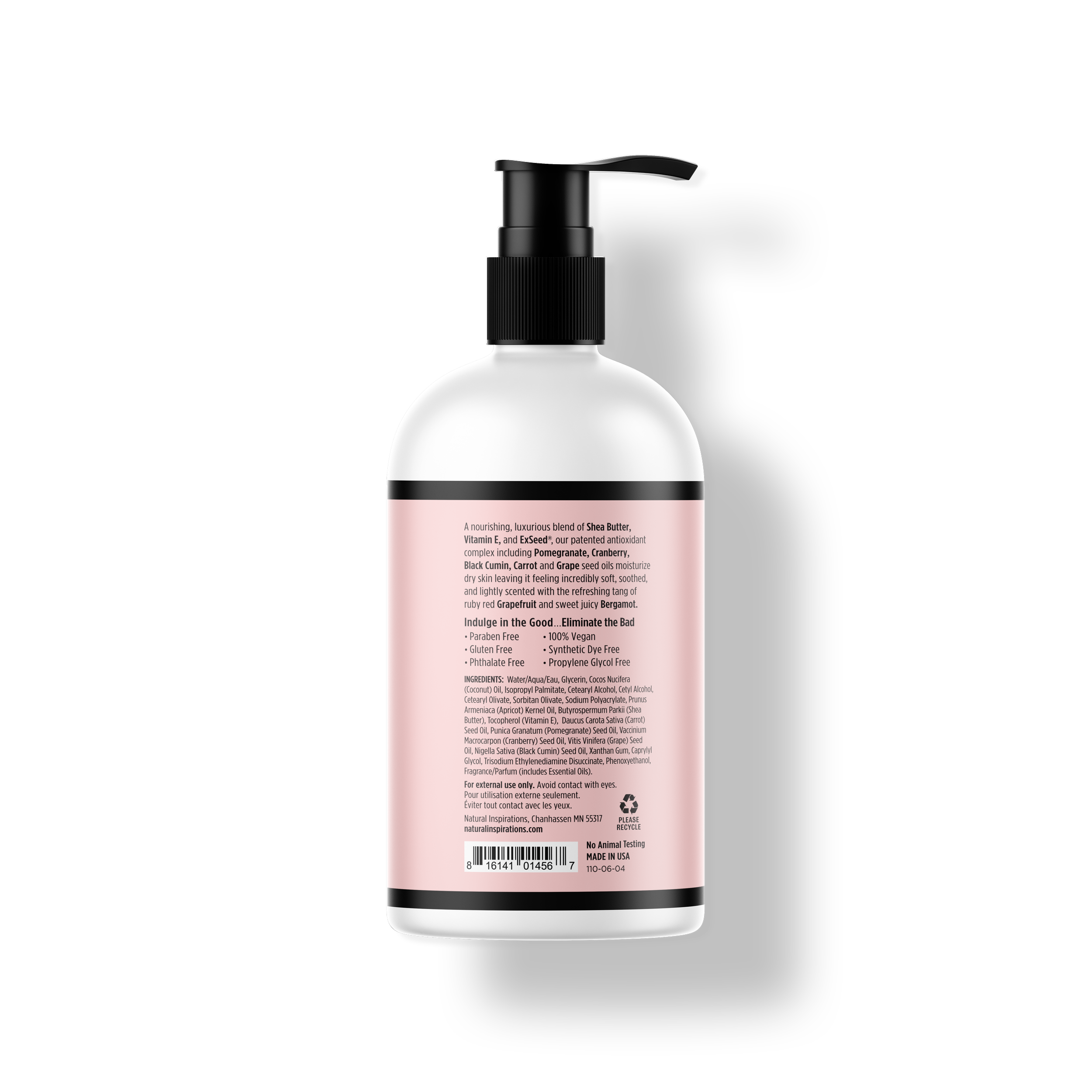 back of grapefruit bergamot hand lotion