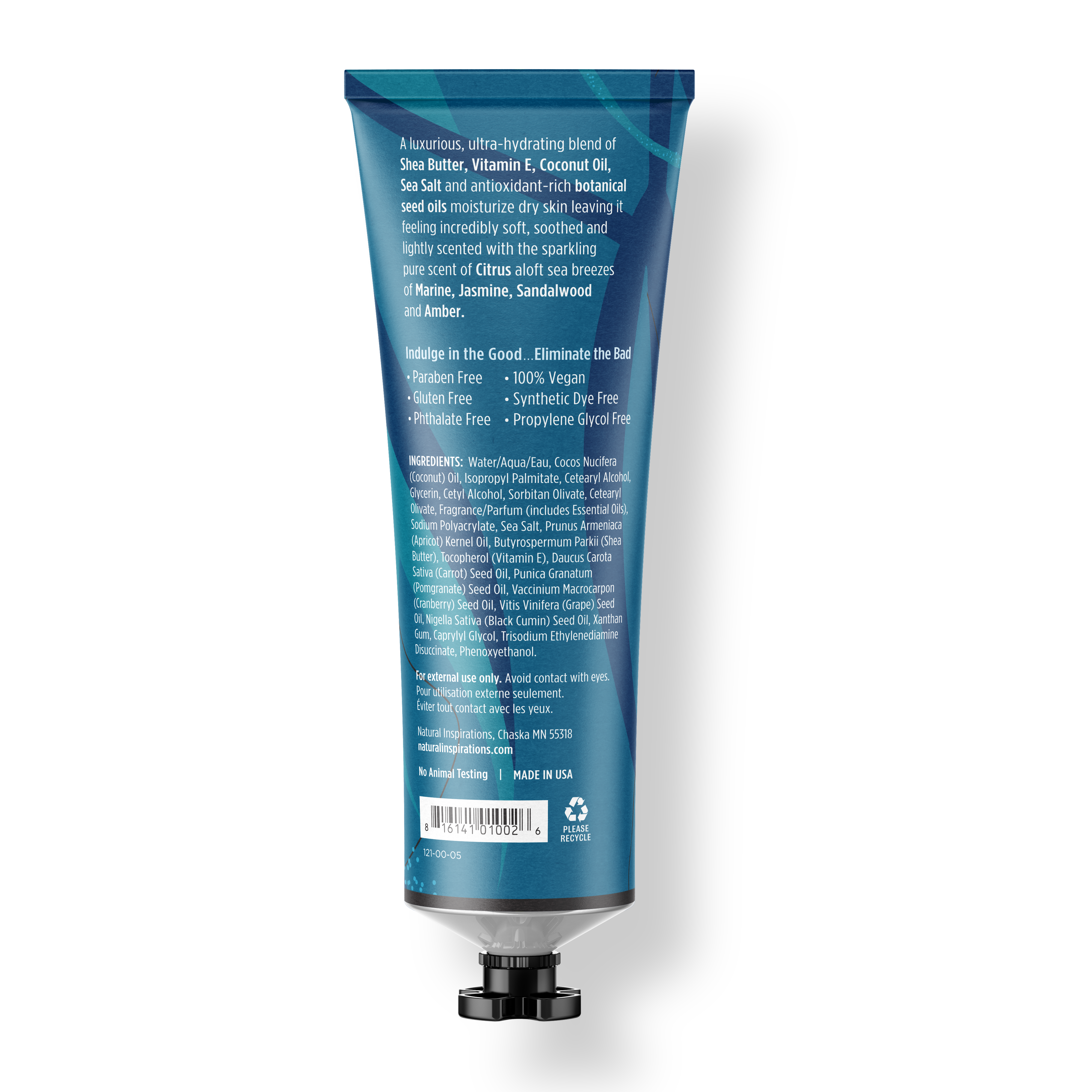back of sea salt citrus 3.4 oz hand cream