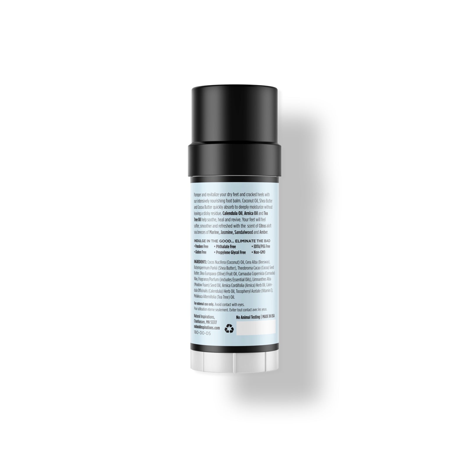 back of sea salt citrus foot balm