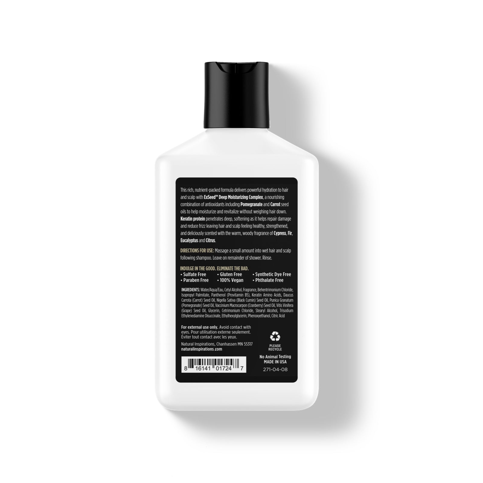 back of cypres nourishing hair and scalp conditioner