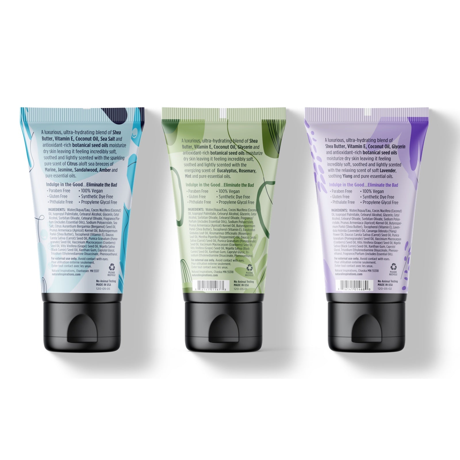 back of mini hand cream trio products
