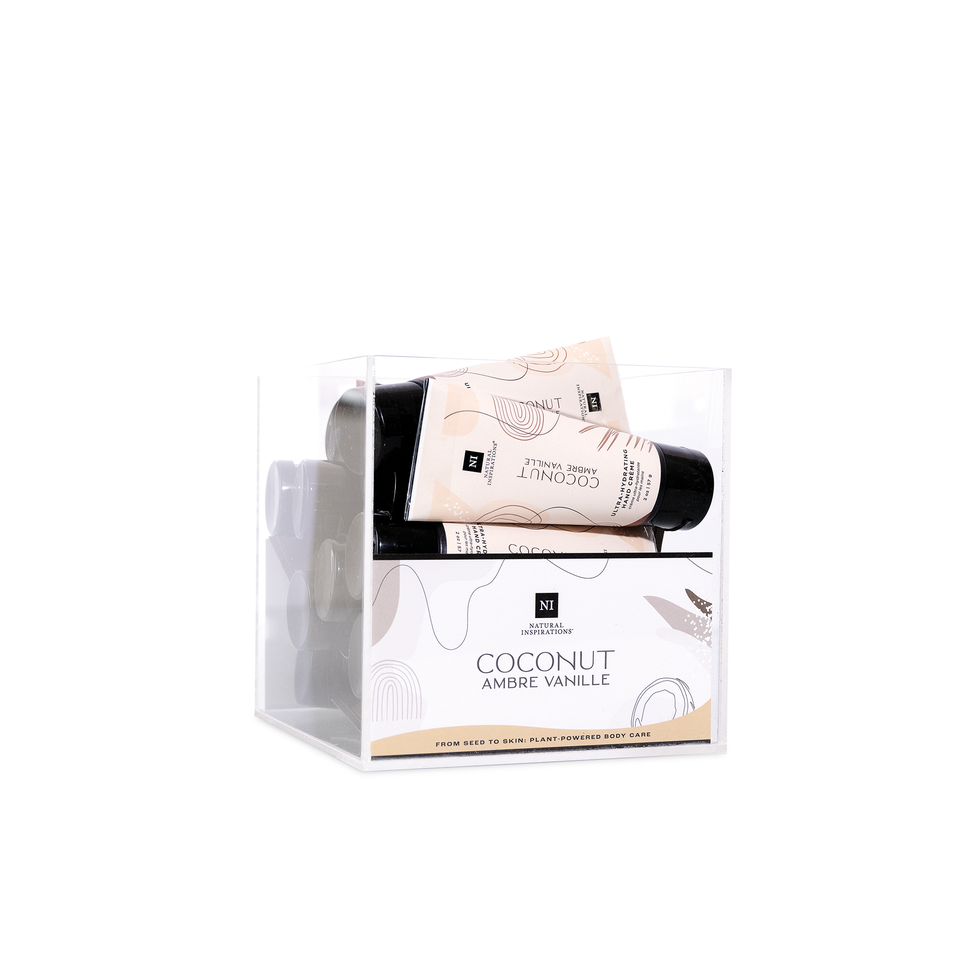 Coconut Ambre Vanille Mini Hand Crème Acrylic Box Display