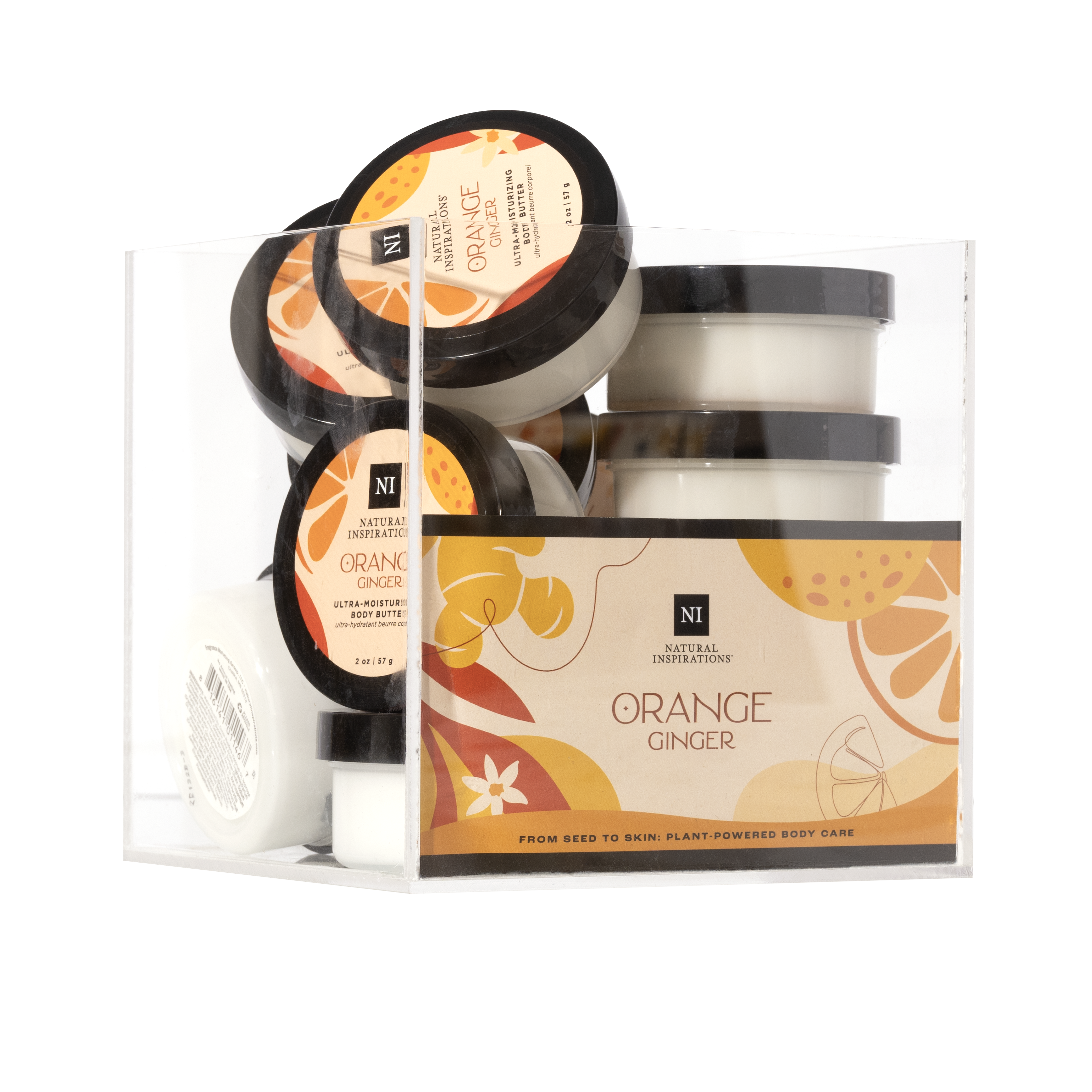 Orange Ginger Mini Body Butter Acrylic Box Display
