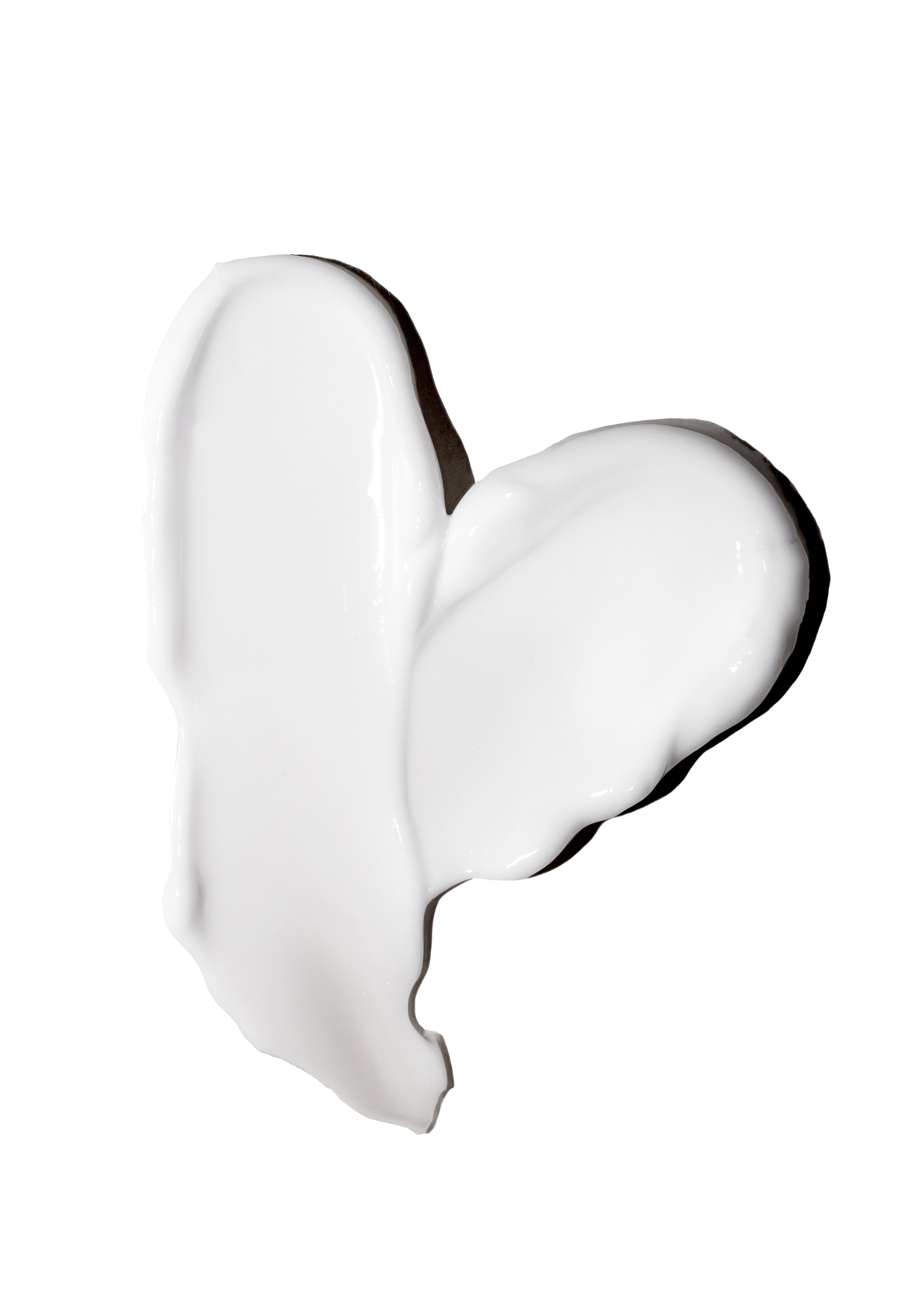 hand cream smear in the shape of a heart