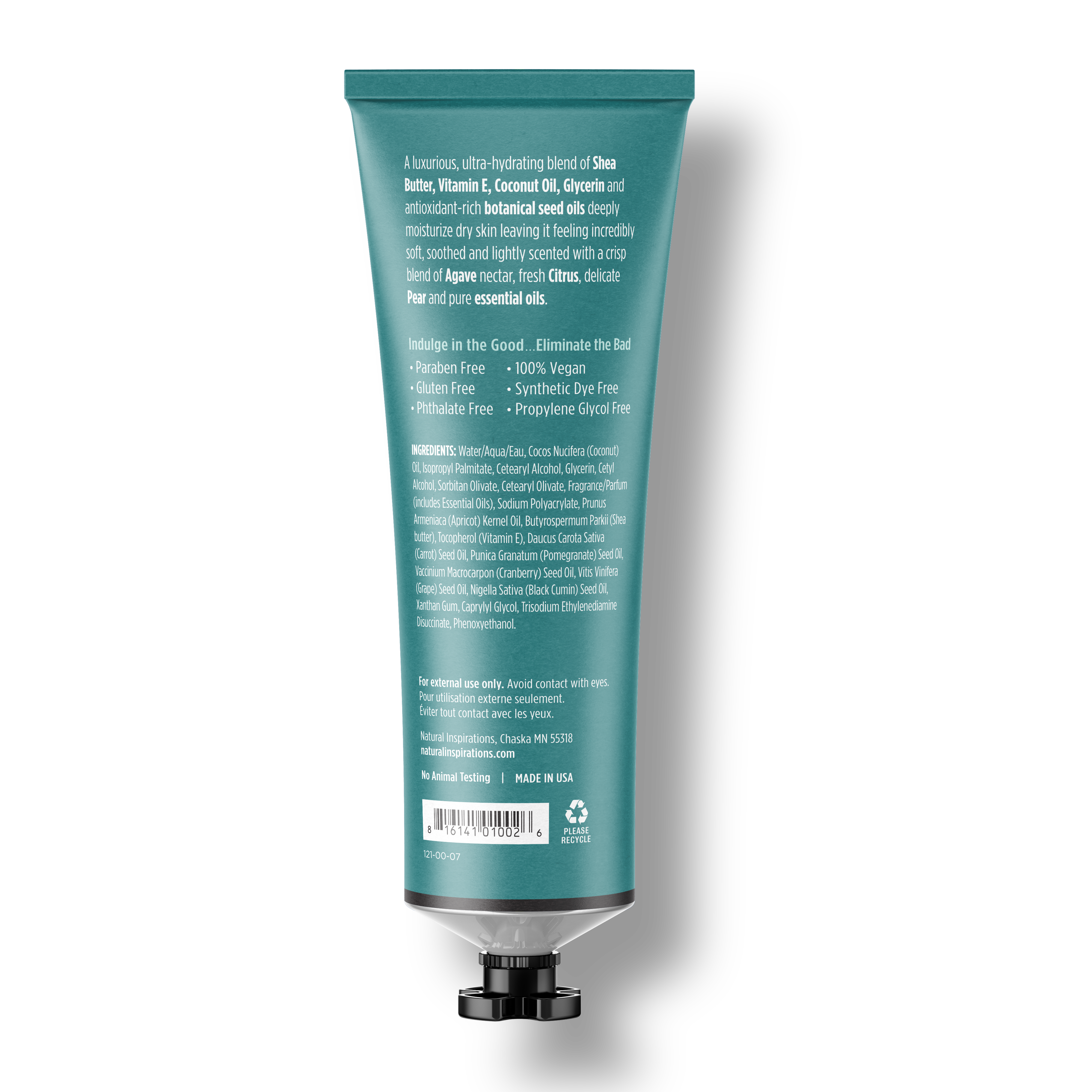 back of agave pear 3.4 oz hand cream