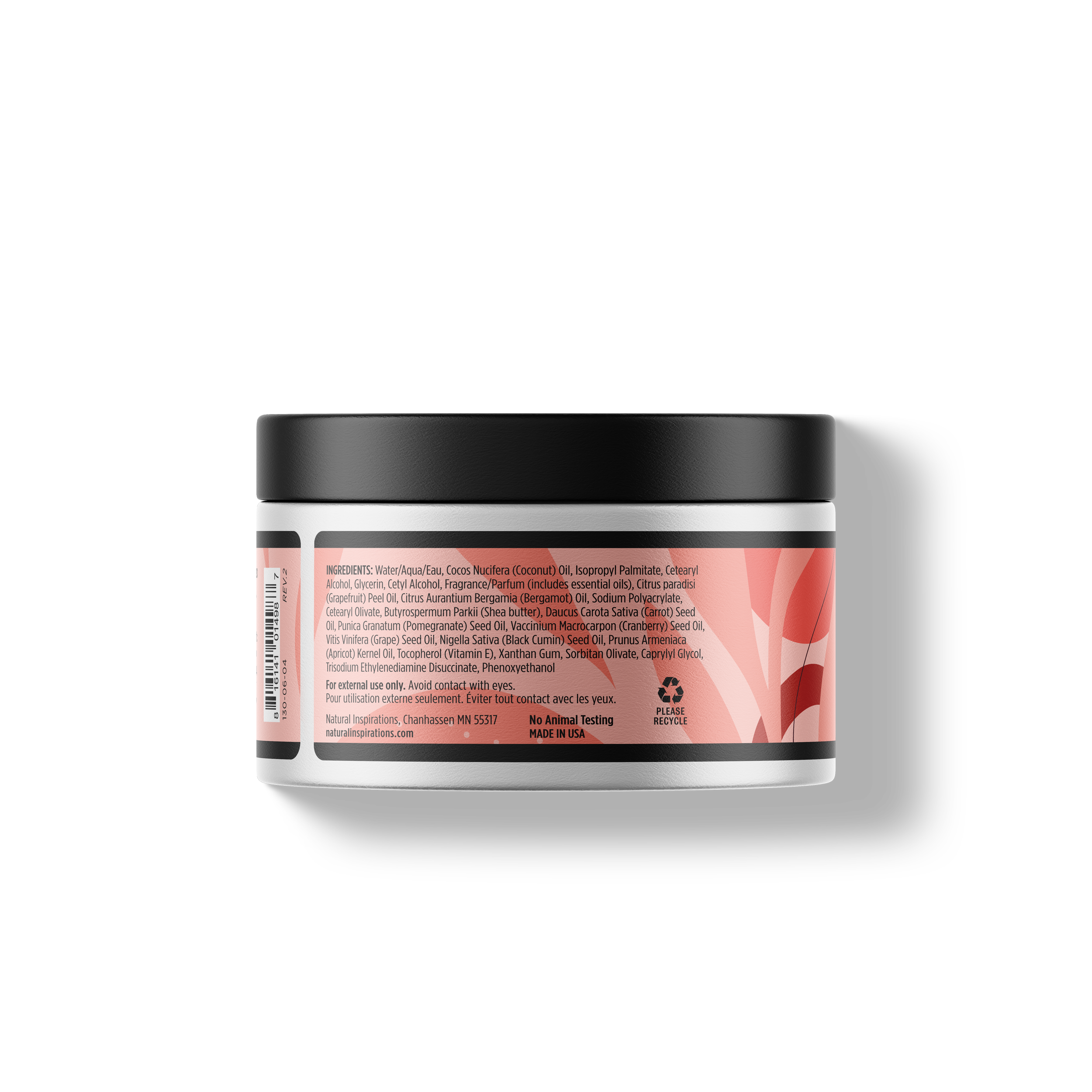 back of grapefruit bergamot body butter