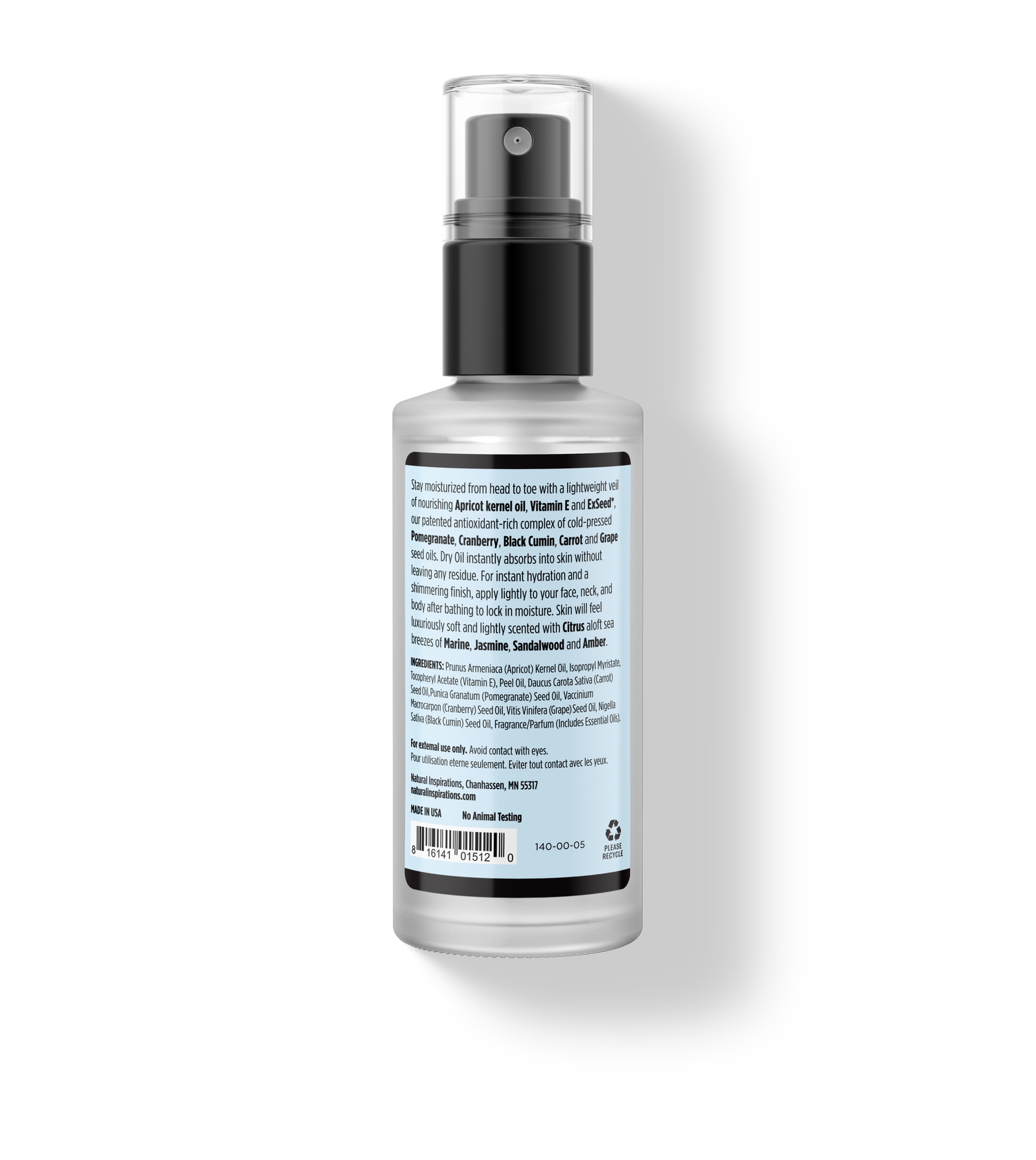 back of sea salt citrus dry oil