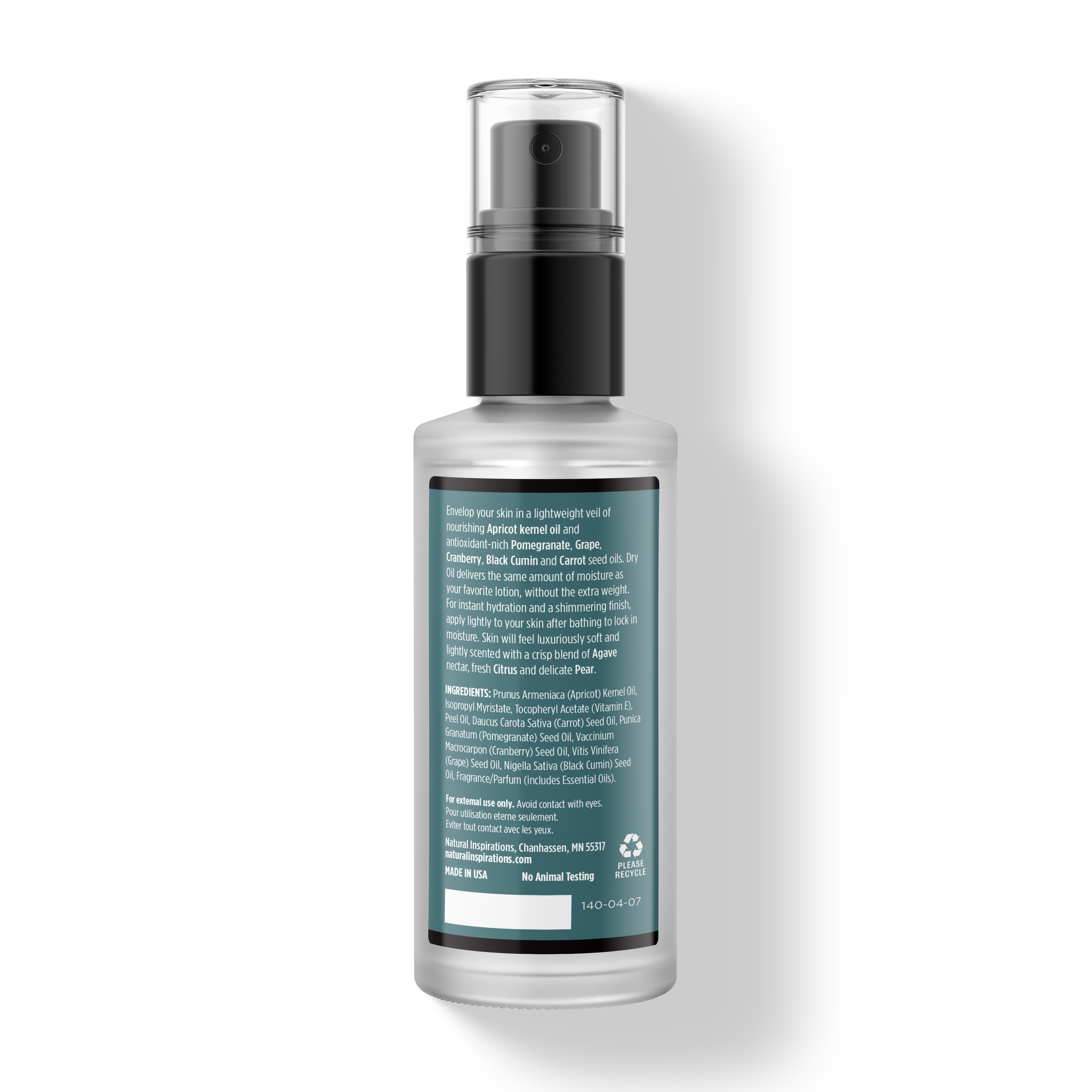 back of agave pear dry oil