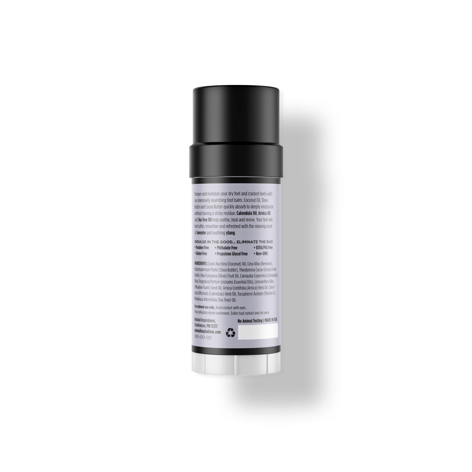 back of lavender ylang foot balm