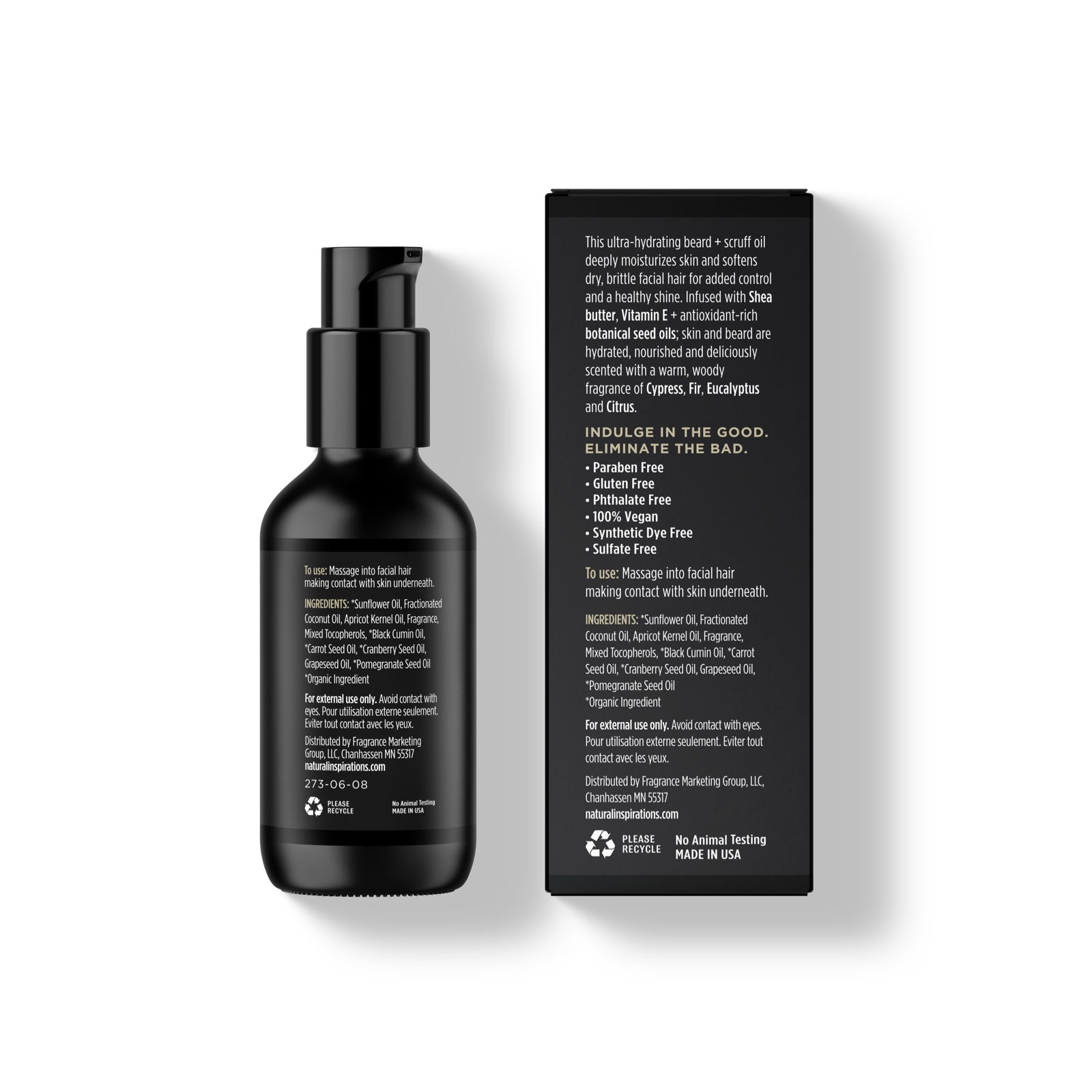 back of cypres nourishing beard and scruff oil