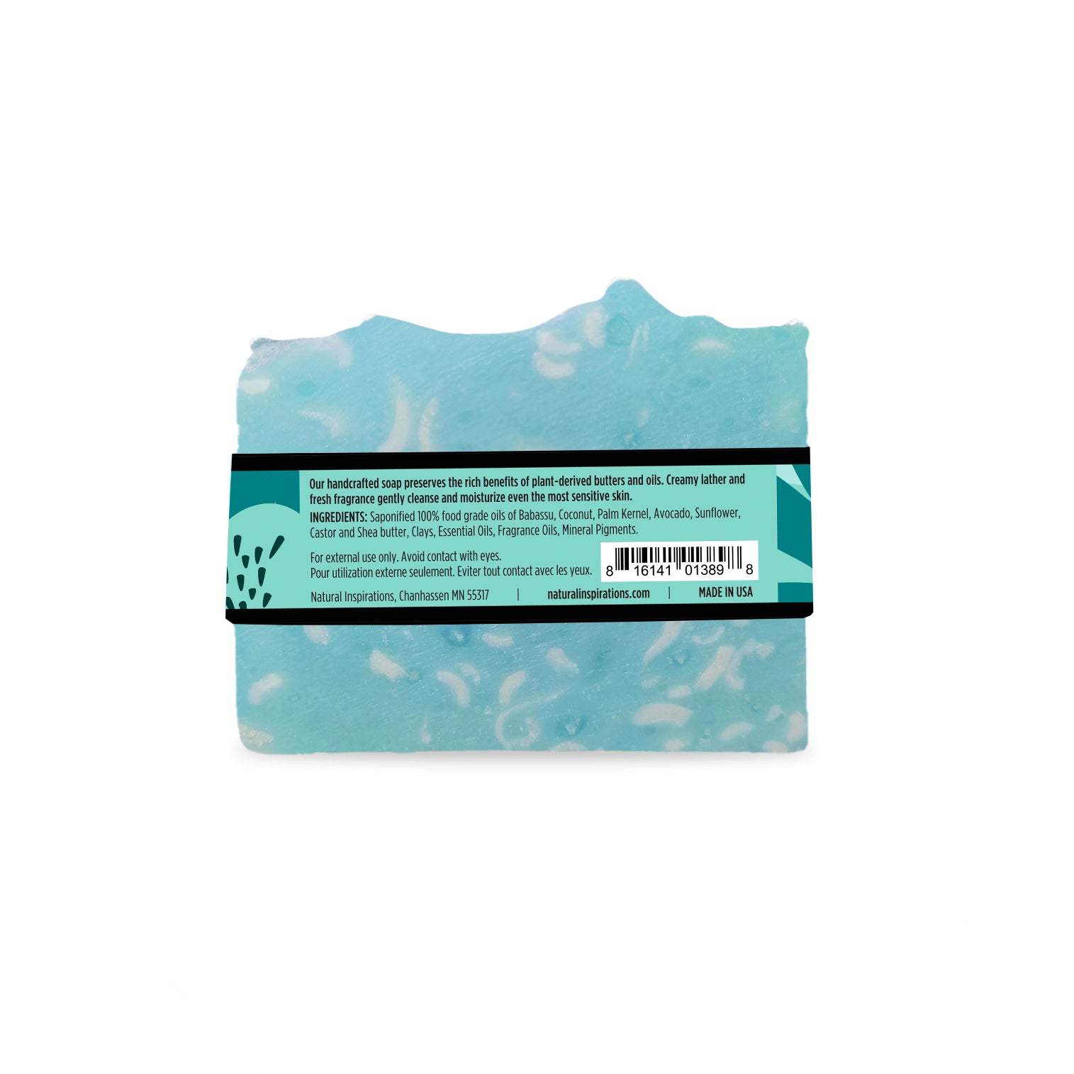 back of agave pear handcrafted soap