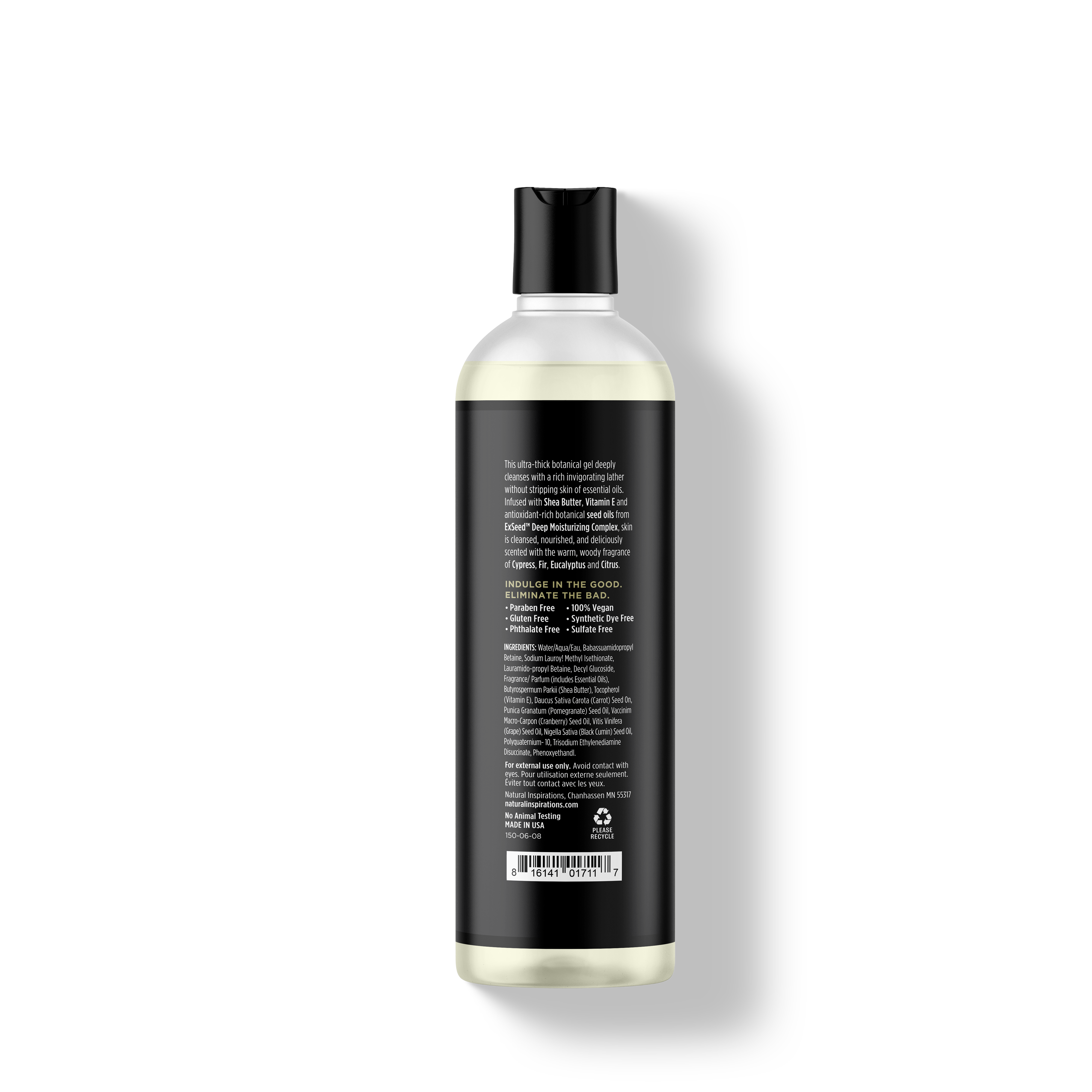 back of cypres moisturizing body wash