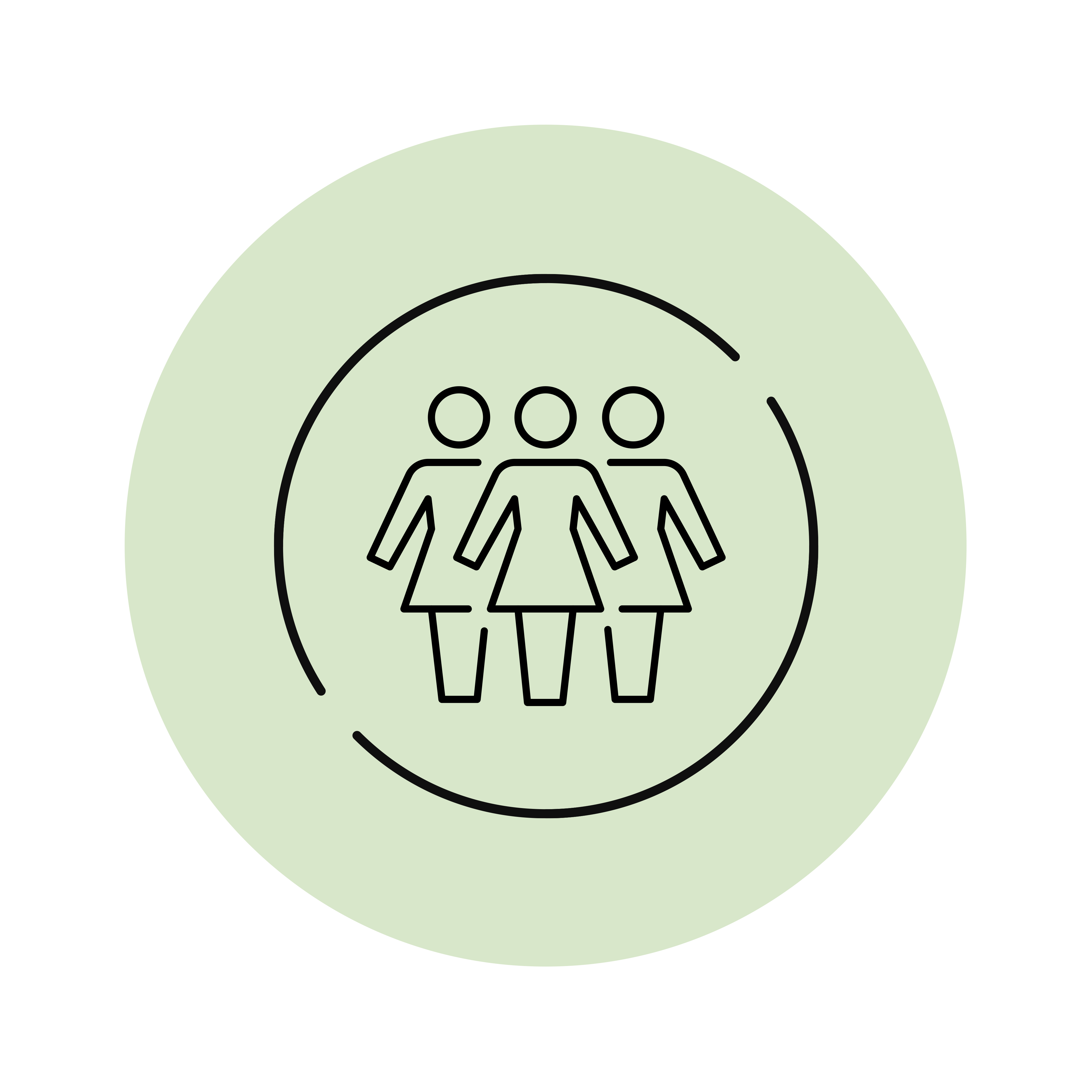 icon of three women, depicting that it is a women-owned and women-run business